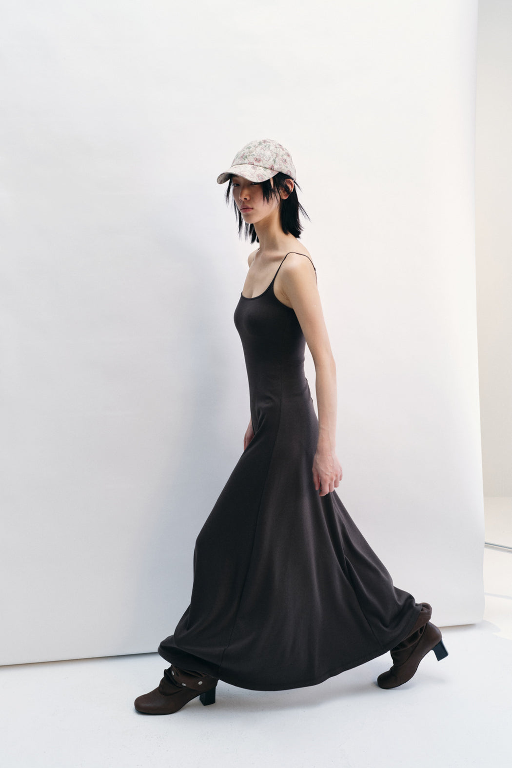 Elastic slim sling max-dress | 3 color