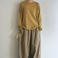 Wool blend oversized striped knitwear | 5 color