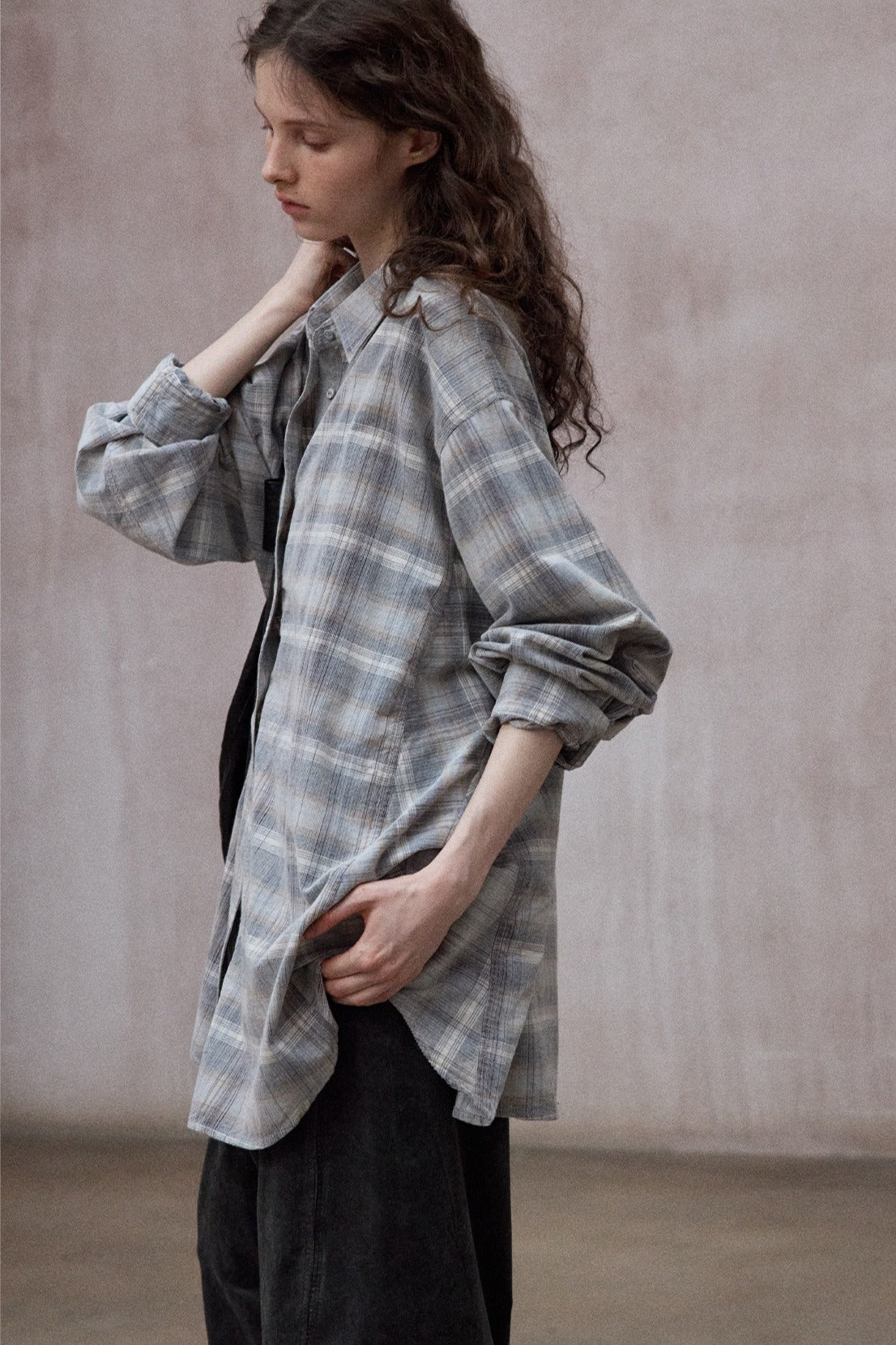 100% cotton oversized-fit corduroy shirt