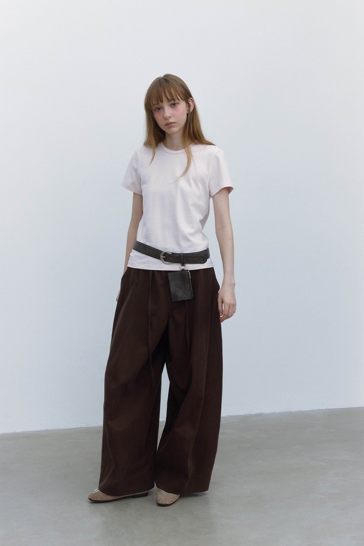 Lyocell-cotton lantern shape relaxed-fit pants | 6 color