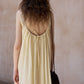 100% cotton pleated U-neck sleeveless dress | 3 color