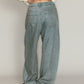 Cotton tencel elastic waist jeans | 2 color