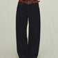 100% cotton vintage wash contrasting stitching jeans