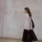 Wool blend lightweight loose-fit striped knitwear | 4 color
