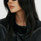 Matte-finish cropped PU jacket | 2 color