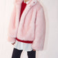 Faux fur cropped plush jacket | 2 color