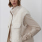 100% wool plush feel warm vest | 2 color