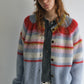 Wool and mohair cozy stripped sweater cardigan | 3 color