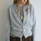 100% wool classic fit knit cardigan | 4 color