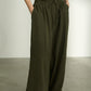 Lyocell drape wide leg pants | 4 color