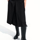 Wool containing wide-pleated knee-length skirt | 2 color