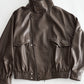 Soft texture relaxed fit stand collar jacket | 2 color