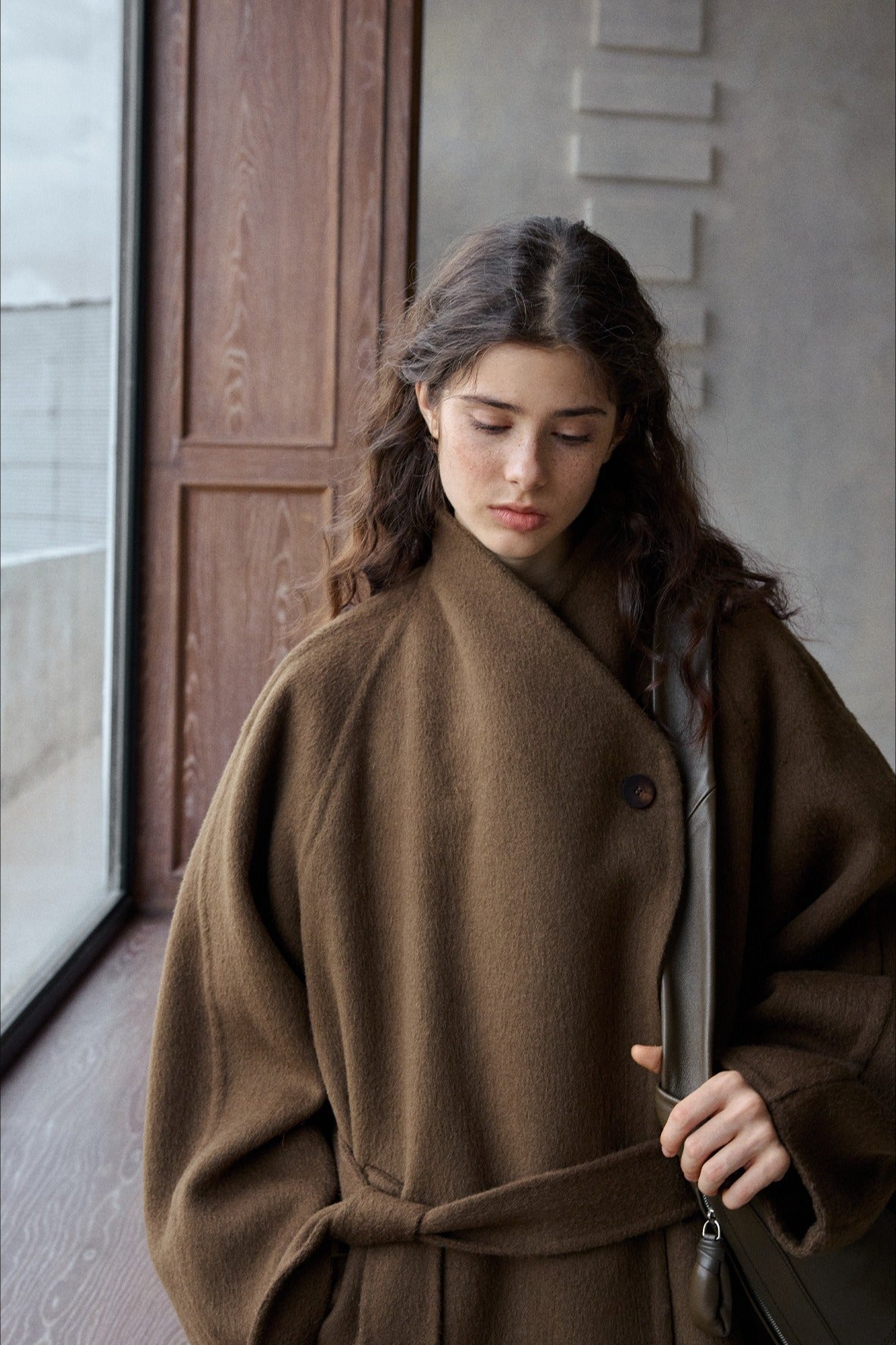 100% wool soft-touch large lapel jacket | 2 color