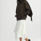 Wool containing detachable scarf chic trench jacket | 2 color