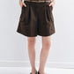 Cotton blend pockets shorts with a belt | 3 color