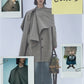 Cotton blend mid-length trench coat with a scarf | 2 color