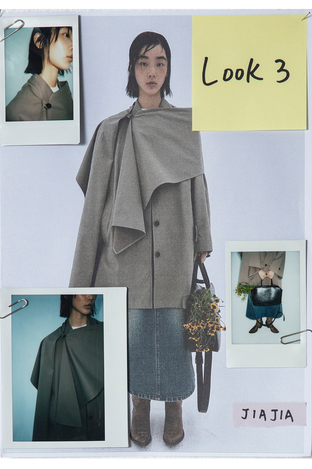 Cotton blend mid-length trench coat with a scarf | 2 color