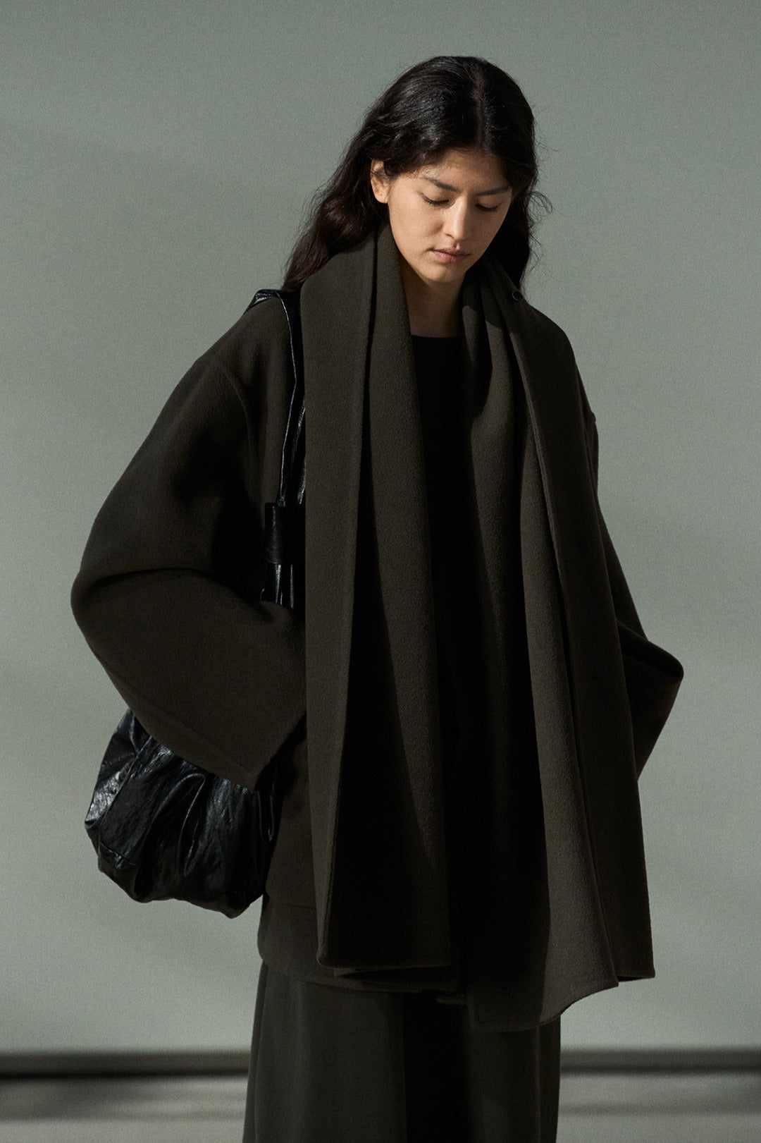 100% wool two-piece scarf and coat | 3 olor