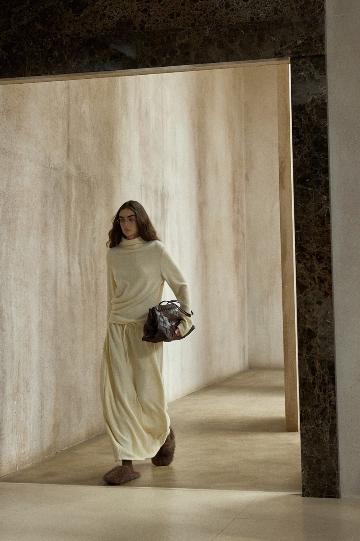 Soft loop-fleece knit skirt | 3 color