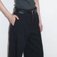 Cotton blend banana-leg suit pants | 2 color