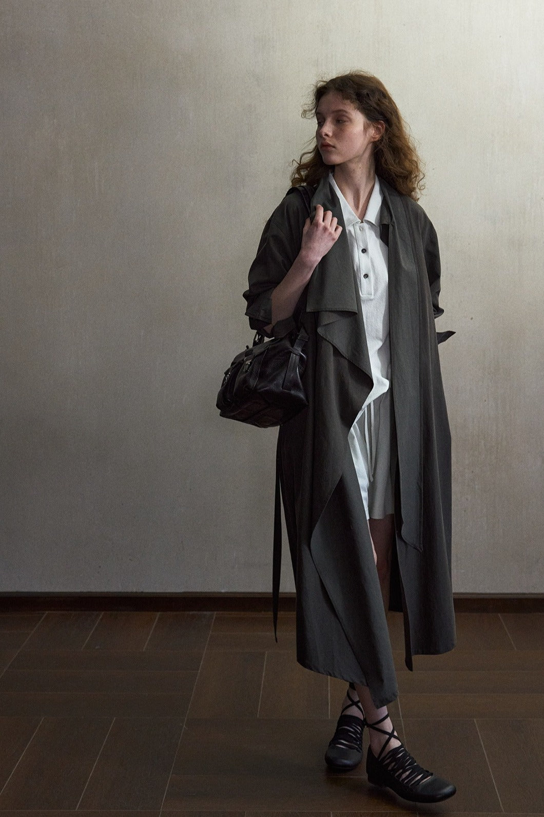 Lyocell-cotton flowing trench coat | 3 color