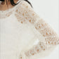 Wool blend airy open-knit hole knitwear | 2 color