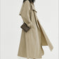 Cotton blend crinkled surface cape trench coat | 2 color