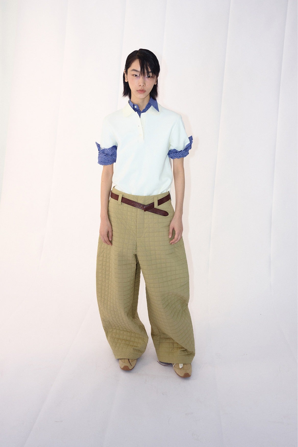 Quilted banana casual wide leg pants | 3 color