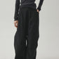 "Ohmi Bleach" cotton wide leg padding pants | 3 color