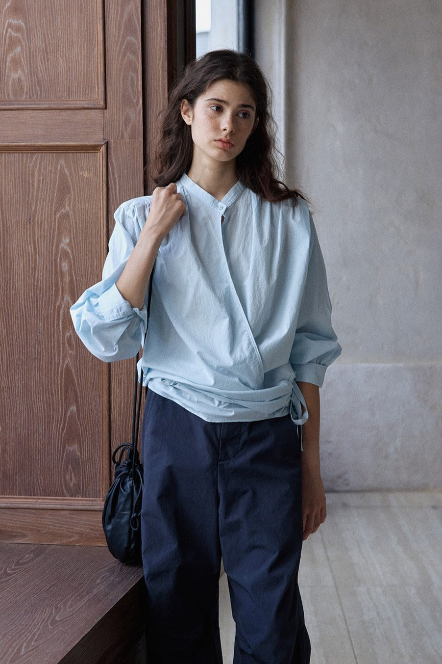 100% cotton wrap style shirt | 3 color