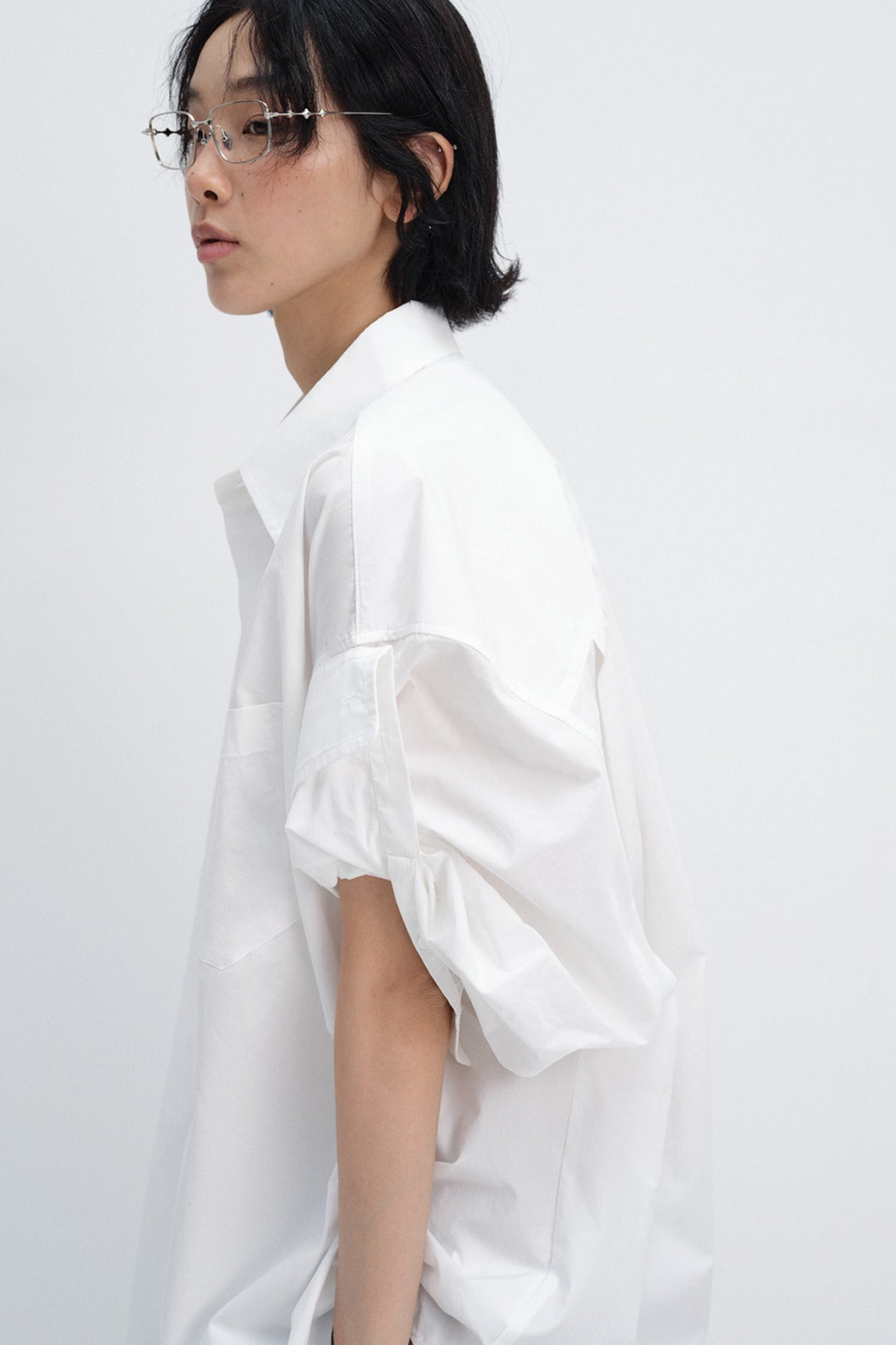100% cotton chic shirt with rolled-up sleeves | 4 color