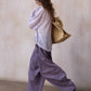Wide leg elastic waist pants