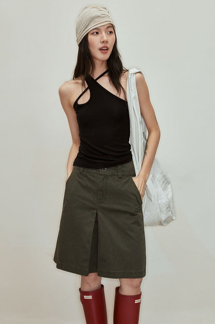 Falda pantalón 100% algodón, corte A | 3 colores