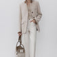 Wool-cashmere chic fit mid-length suit jacket