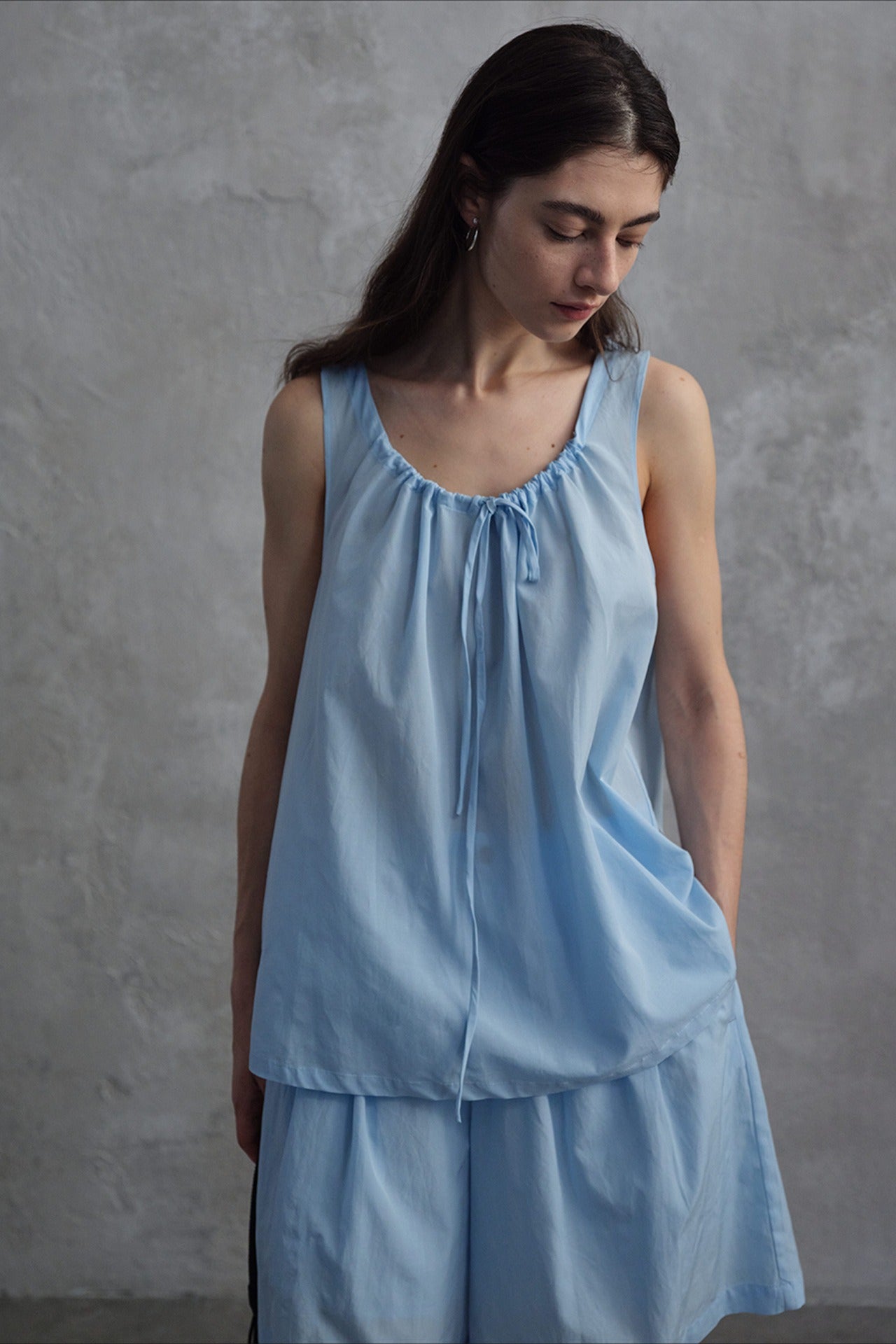 Viscose-cotton blend A-line vest | 4 color