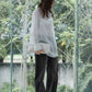 Lightweight and sheer ruffled collar shirt | 4 color