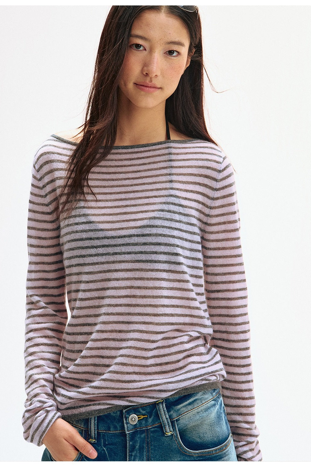 Lightweight wool-blend knit top | 3 color
