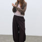 Viscose-cotton curved silhouette casual cleanfit pants | 3 color