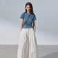 100% Cotton wide leg cropped culotte pants | 3 color