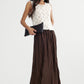 Cotton blend Hand-crocheted lace panels vest | 2 color