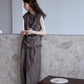 Cotton blend linen wide-leg pants | 2 color