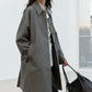 Cotton Minimalist Umbrella Oversized Trench Coat