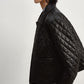 Retro-style quilted PU jacket | 2 color