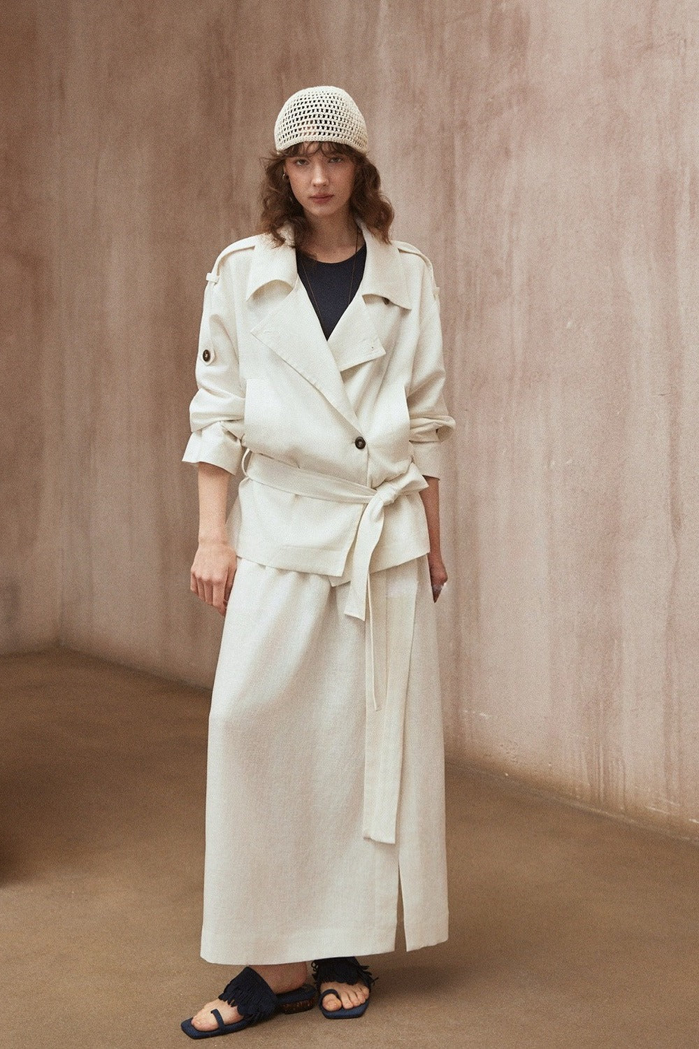 Falda evasé de lino y lyocell | 2 colores