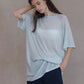 Wool blend relaxed fit raglan sleeves T-shirt | 3 color