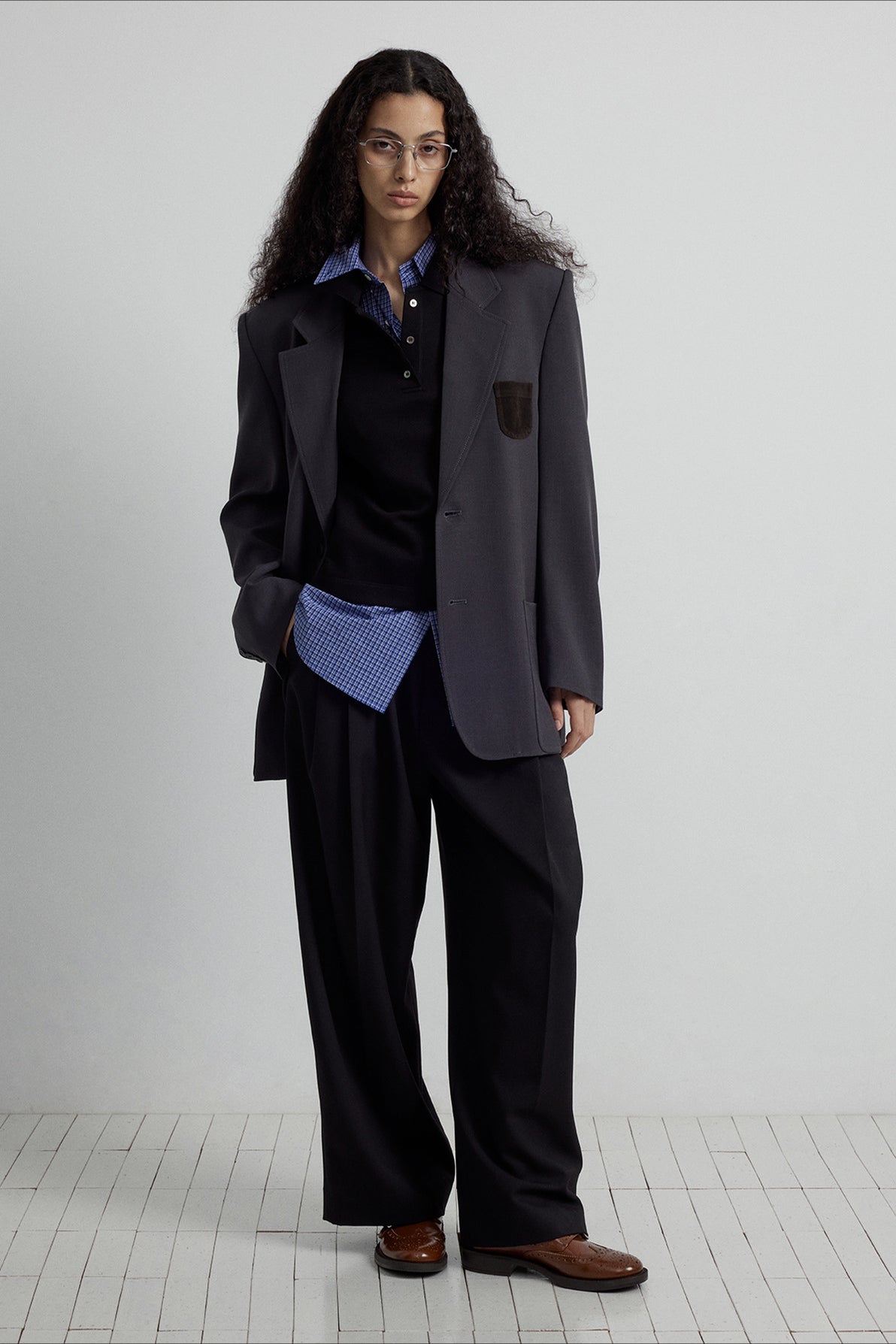 Unisex sleek silhouette suit jacket | 2 color