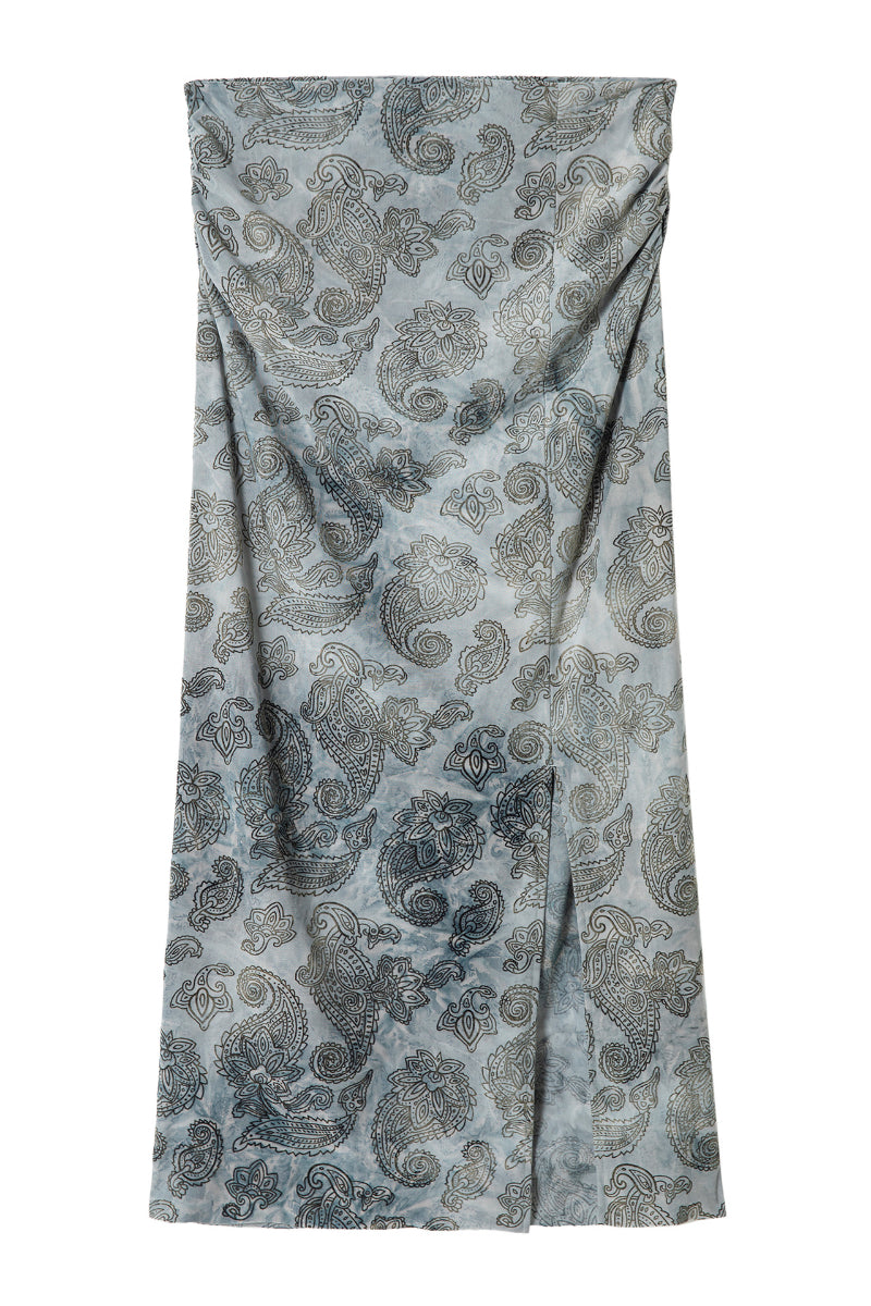 High elastic velvet cashew pleated skirt | 2 color