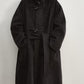 100% wool sharp structured horn buttons coat | 2 color