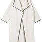 Wool-cashmere-silk large lapel overcoat