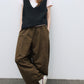 100% cotton lantern shape relaxed-fit pants | 4 color